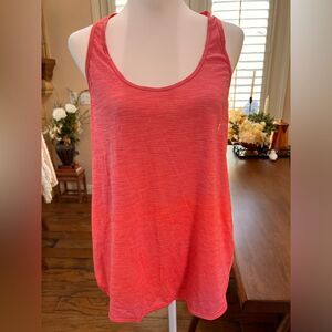 Lululemon Raceback Tank top Warm Coral Pleated Back Lightweight Casual Gym flowy